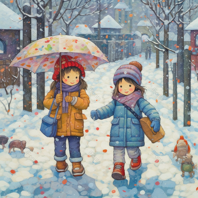 森林大雪天节日节气插画背景,插画/手绘图,插画/手绘图库,插画/手绘图下载,插画/手绘